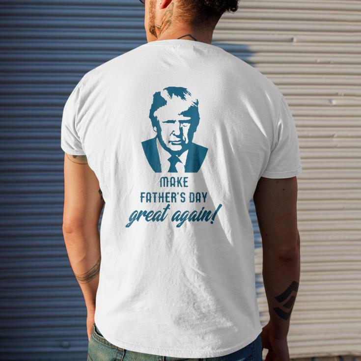 Make Father's Day Great Again Donald Trump Mens Back Print T-shirt Gifts for Him