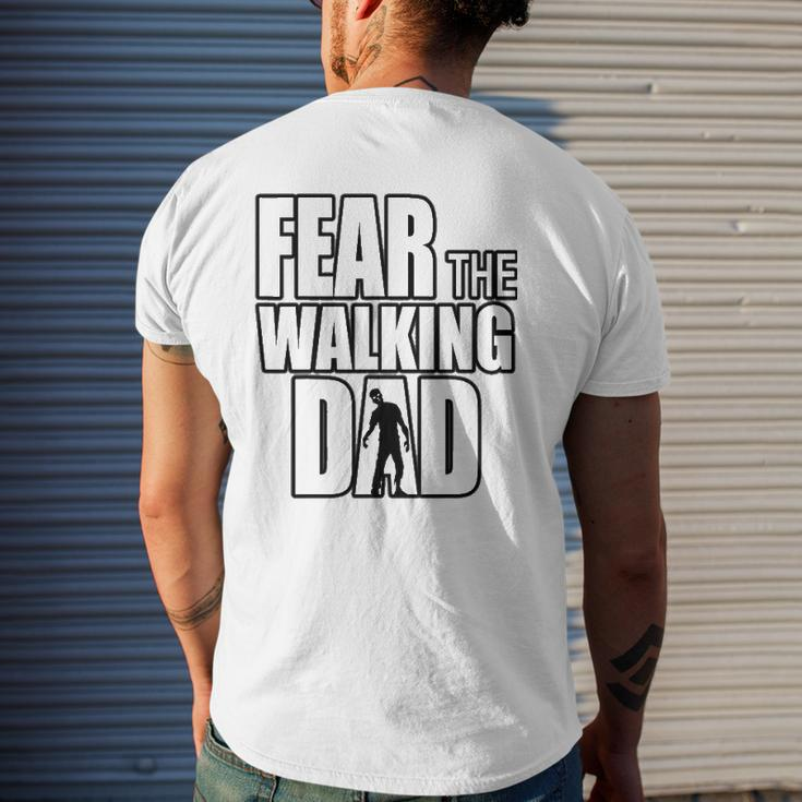 Fear The Walking Dad For Father's Day Zombie Mens Back Print T-shirt Gifts for Him