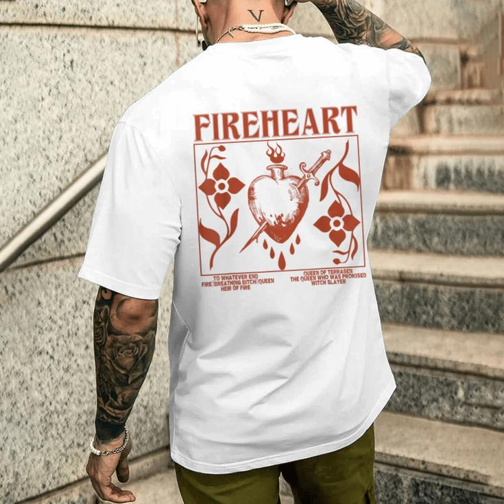 Fireheart To Whatever End Fire Breathing Men's T-shirt Back Print Gifts for Him