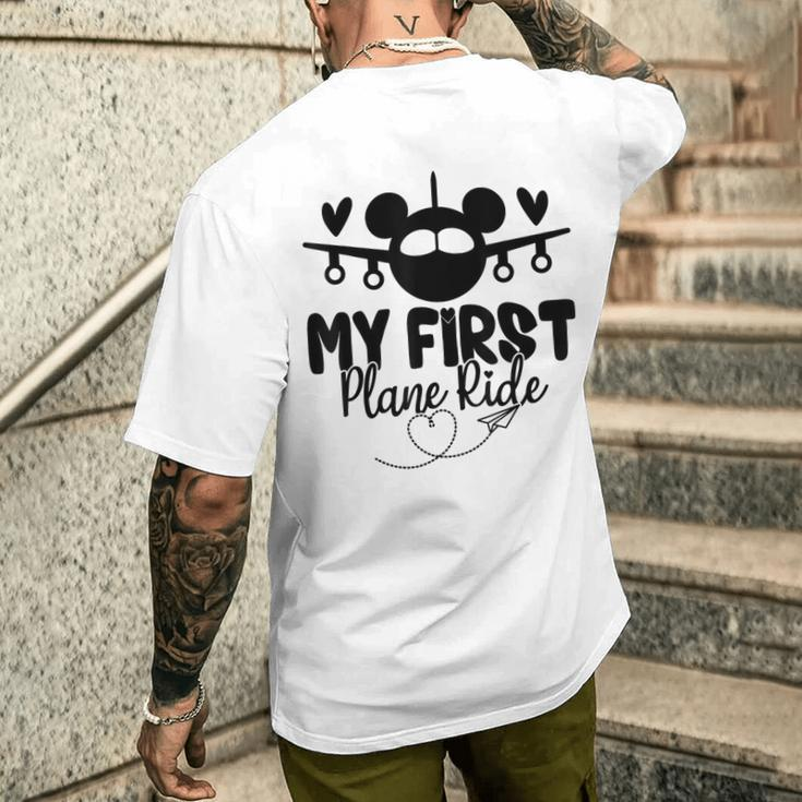 My First Plane Ride My 1St Flight Airplane Lovers Men's T-shirt Back Print Gifts for Him