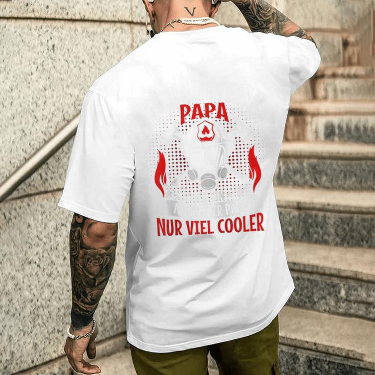 Freiwillige Feuerwehr Papa Spruchatertag Feuerwehrmann Raglan T-Shirt mit Rückendruck Geschenke für Ihn