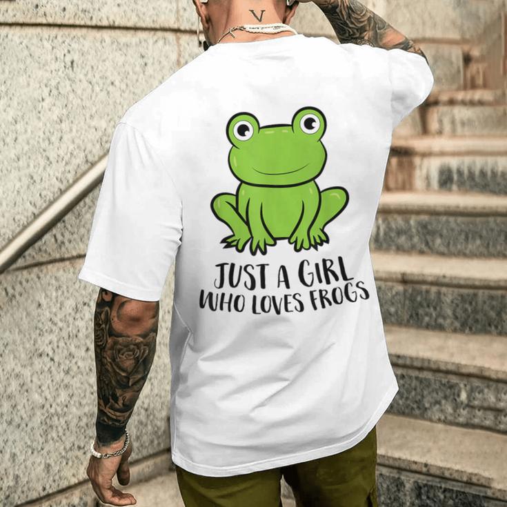 Frosch Mädchen Nur Ein Frosch Mädchen Das Frösche Liebt T-Shirt mit Rückendruck Geschenke für Ihn