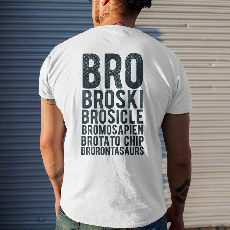 Brother Bro Names Sibling Family Or Friends Men's T-shirt Back Print Gifts for Him