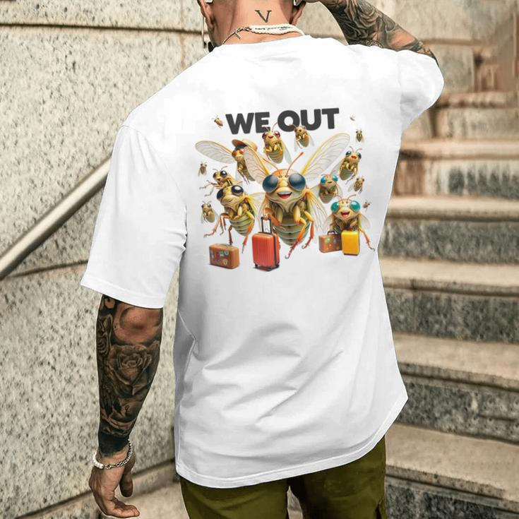 Cicada We Out Cute Cicada Brood Emergence Men's T-shirt Back Print Gifts for Him