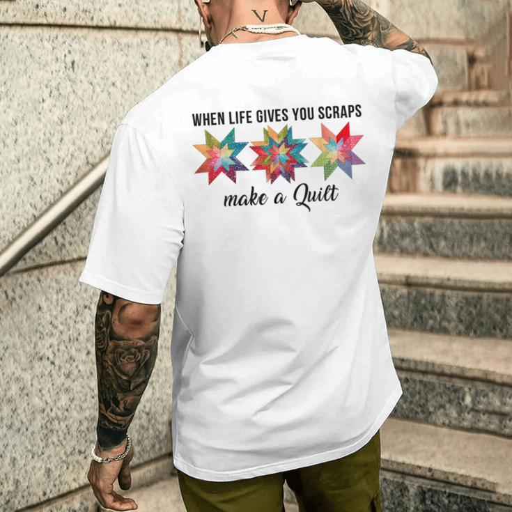 Quilter Make A Quilt Quilting Sewing Fabric Men's T-shirt Back Print Gifts for Him