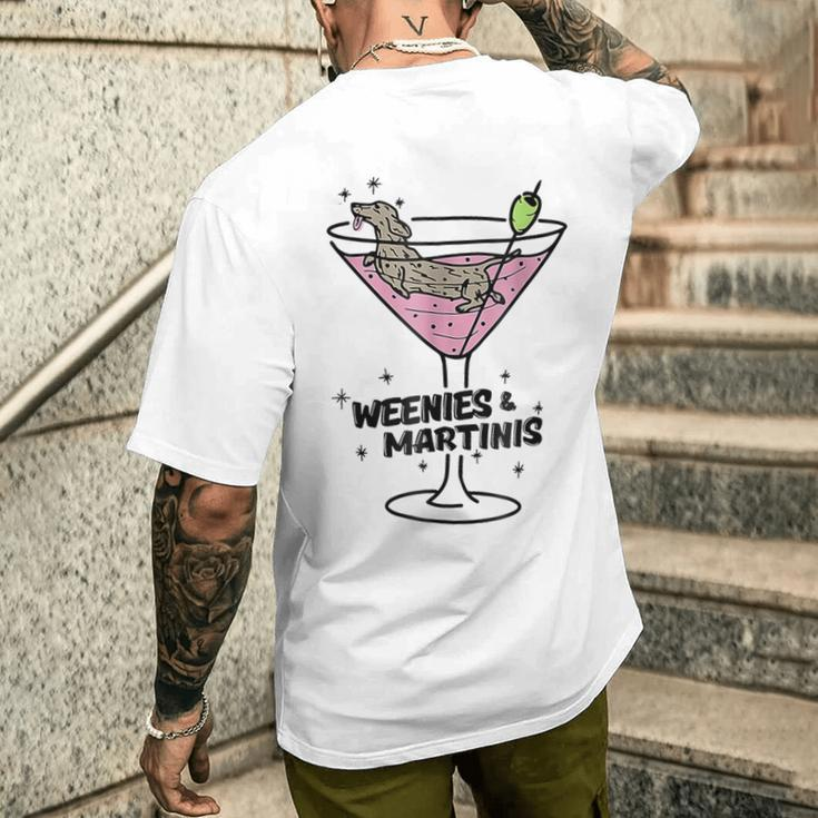 Weenies And Martinis Apparel Men's T-shirt Back Print Gifts for Him