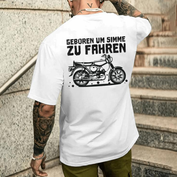 'Geboren Um S-51 Zu Fahren' Simson S51 T-Shirt mit Rückendruck Geschenke für Ihn