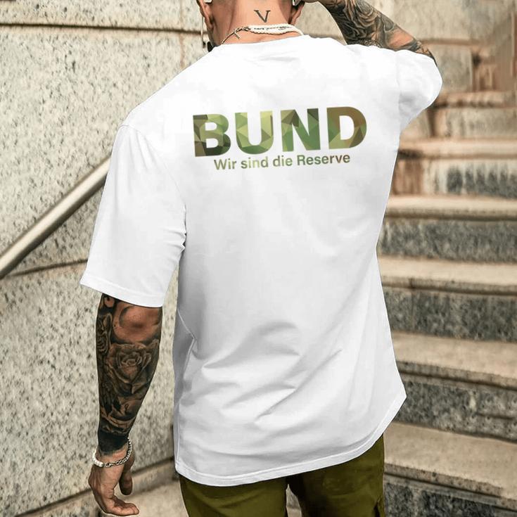 With German Army Motif Wir Sind Die Reserve Der Bundeswehr Wir Sind Die Reserve T-Shirt mit Rückendruck Geschenke für Ihn