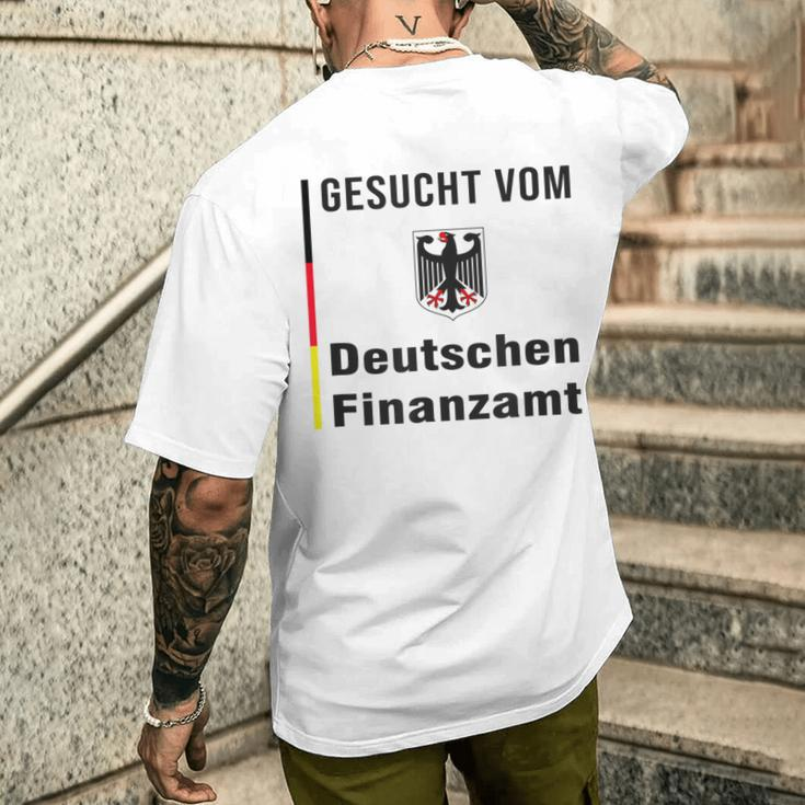 Gesucht Vom Deutschen Finanzamt Tax Evasion White T-Shirt mit Rückendruck Geschenke für Ihn