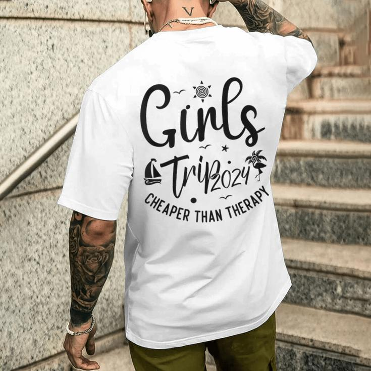 Girls Trip Cheaper Than A Therapy 2024 Girls Trip Matching Men's T-shirt Back Print Gifts for Him