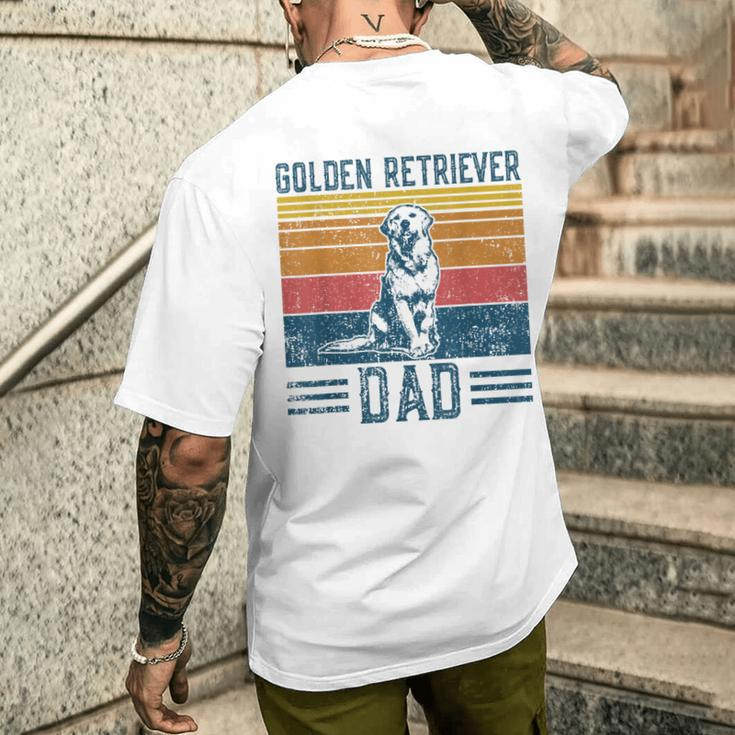 Golden Dad Vintage Golden Retriever Dad T-Shirt mit Rückendruck Geschenke für Ihn