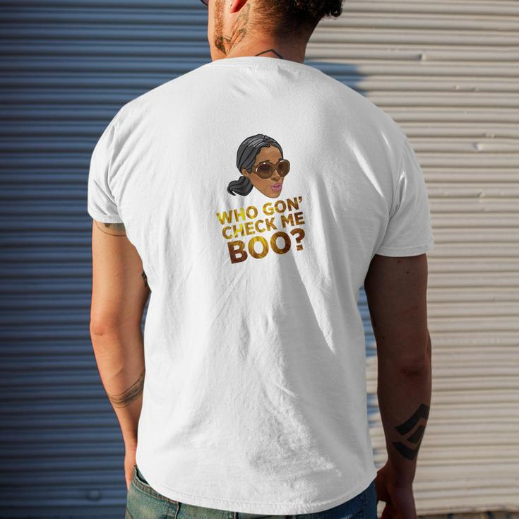 Who Gon Gonna Check Me Boo Trending Mens Back Print T-shirt Gifts for Him