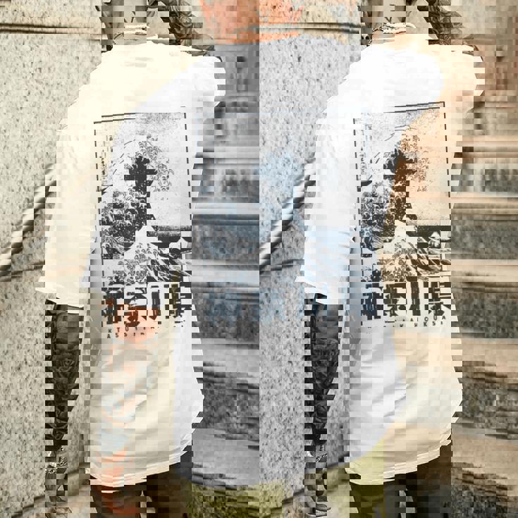 Gran Ola De Kanagawa Japón Arte Estética Japonesa Camiseta Hombre Estampado Espalda Regalos para él