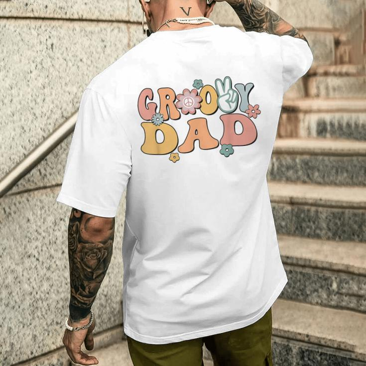 Groovy Dad Retro Father Matching Family 1St Birthday Party Men's T-shirt Back Print Gifts for Him