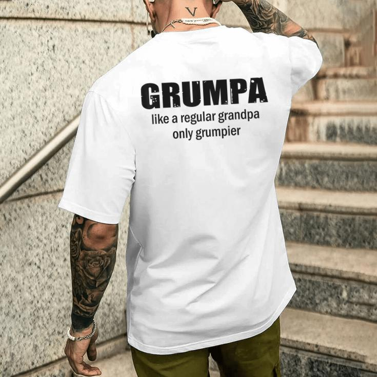 Grumpa Like A Regular Grandpa But Grumpier Men's T-shirt Back Print Gifts for Him