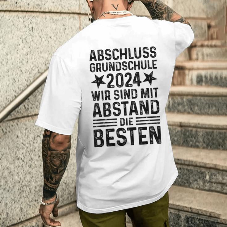 Grundschule Abschluss 2024 Mit Abstand Die Besten Kinder T-Shirt mit Rückendruck Geschenke für Ihn