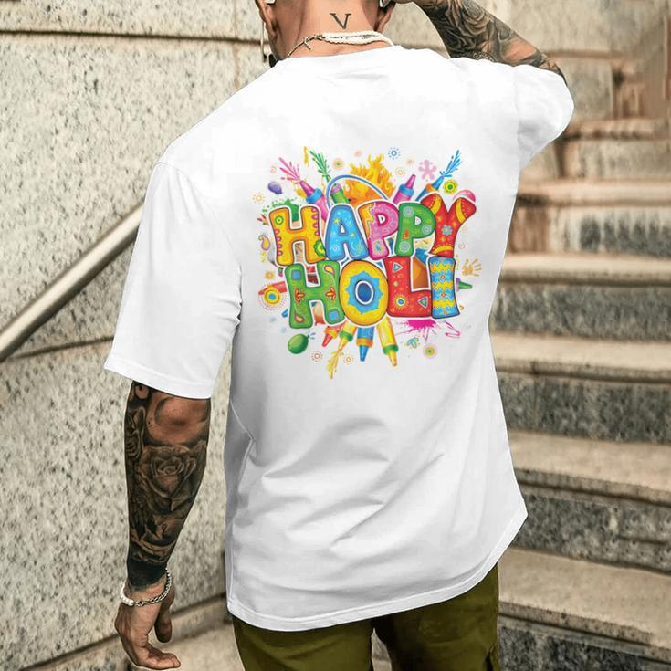Happy Holi India Colors Festival Spring Toddler Boys Men's T-shirt Back Print Gifts for Him