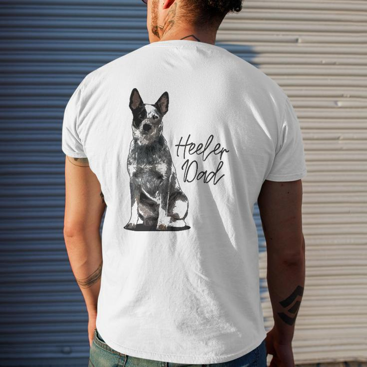 Heeler Dad I Australian Cattle Dog I Domestic Family Animal Mens Back Print T-shirt Gifts for Him