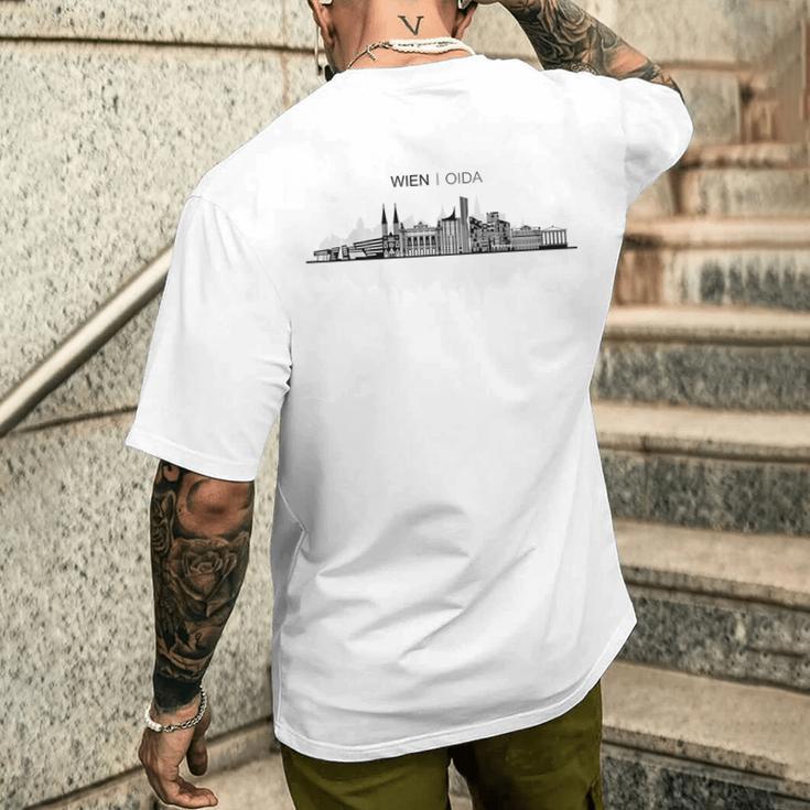 Herren Kurzärmliges Herren-T-Kurzärmliges Herren-T-Shirt Wien Skyline, Bedrucktes Kurzärmliges Herren-T-Shirt für Männer – Weiß Geschenke für Ihn