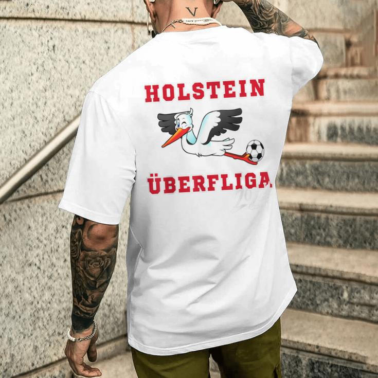 Holstein Fußball Kicken Fan Kiel Stadion Blau Weiss T-Shirt mit Rückendruck Geschenke für Ihn