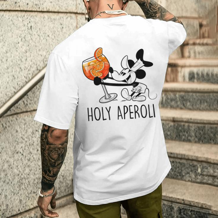 Holy Aperoli X Mouse Spritz Club Hallöchen Aperölchen White T-Shirt mit Rückendruck Geschenke für Ihn
