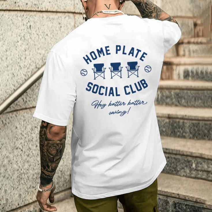 Home Plate Social Club Baseball Or Softball Women Men's T-shirt Back Print Gifts for Him