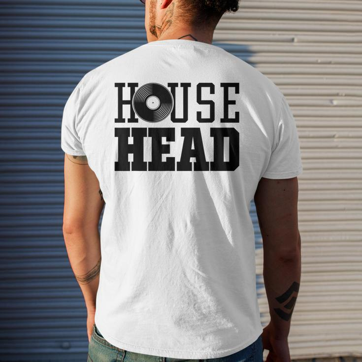Househead House Music Dj Vinyl Edm Festival Mens Back Print T-shirt Gifts for Him