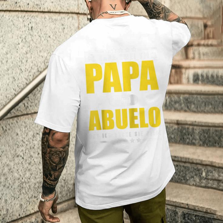 Ich Habe Zwei Titel Papa Und Abuelo Opa Spanien Raglan T-Shirt mit Rückendruck Geschenke für Ihn