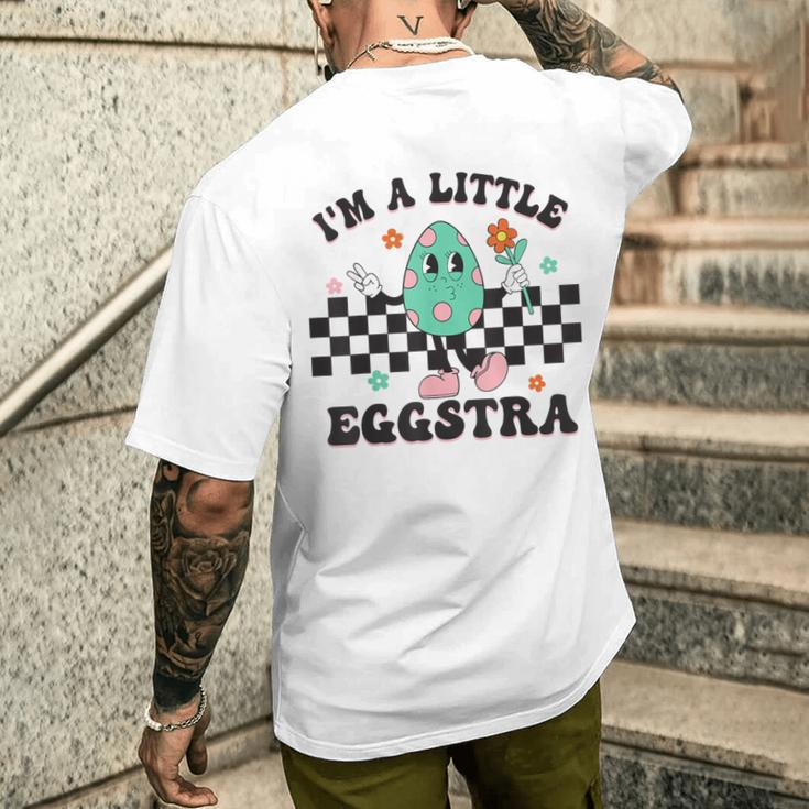 I'm A Little Eggstra Cute Bunny Eggs Happy Easter Day Men's T-shirt Back Print Gifts for Him