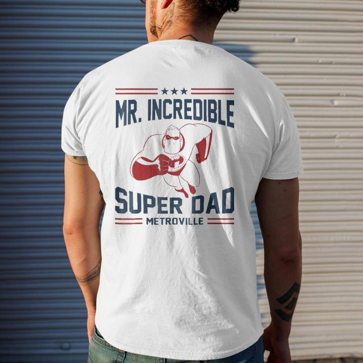 The Incredibles Mr Super Dad Metroville Mens Back Print T-shirt Gifts for Him