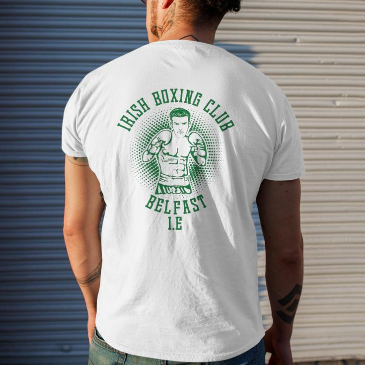 Irish Boxing Club Belfast For Men Dad Him Ireland Mens Back Print T-shirt Gifts for Him