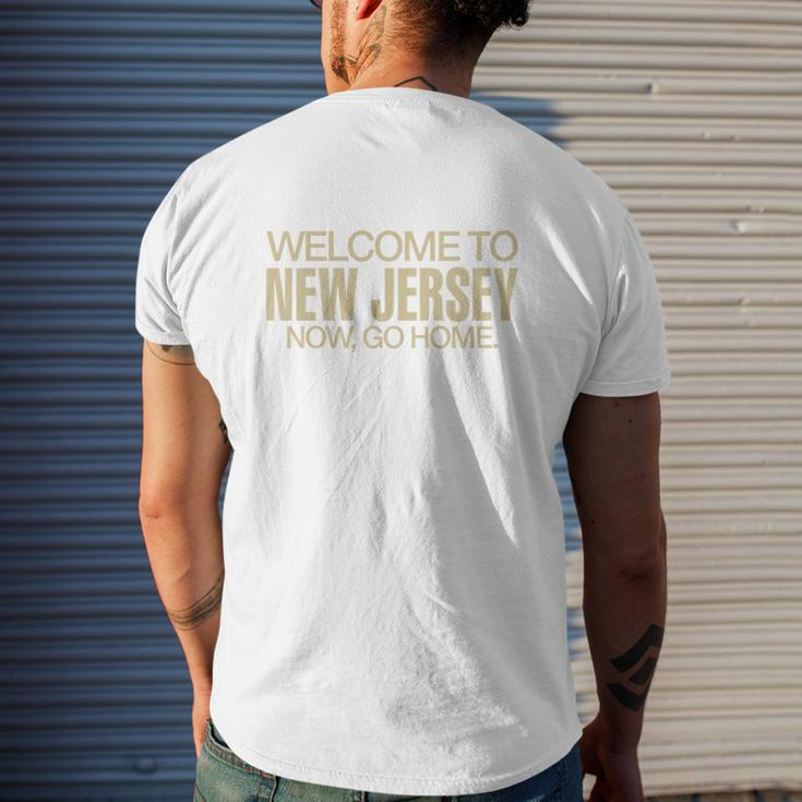 Jack Antonoff Welcome To New Jersey Now Go Home Mens Back Print T-shirt Gifts for Him