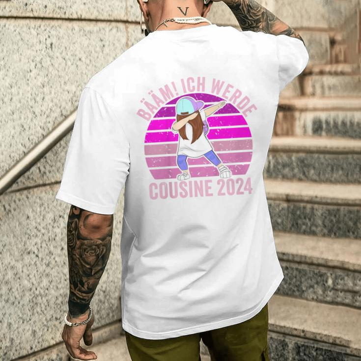 Kinder Bääm Ich Werde Cousin 2024 T-Shirt mit Rückendruck Geschenke für Ihn