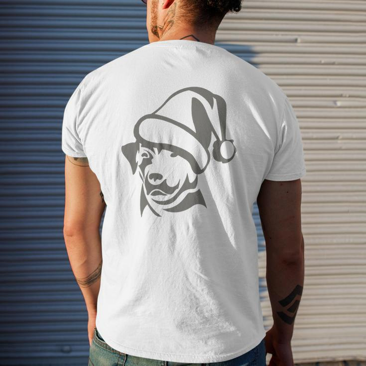 The Labrador Retriever Hat Santa Claus Christmas Shirt Mens Back Print T-shirt Gifts for Him