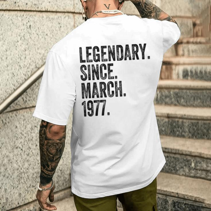 Legendary Since March 1977 Men's T-shirt Back Print Gifts for Him