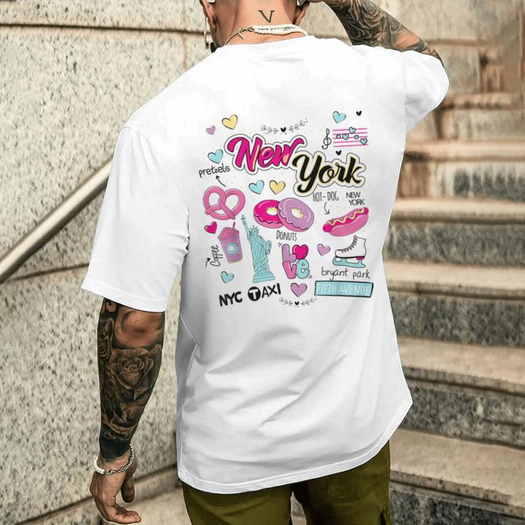 I Love New York New York City Illustration Graphic s Men's T-shirt Back Print Gifts for Him