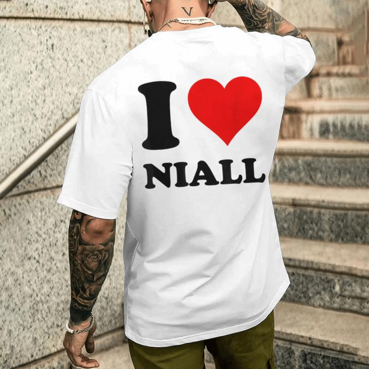 I Love Niall T-Shirt mit Rückendruck Geschenke für Ihn