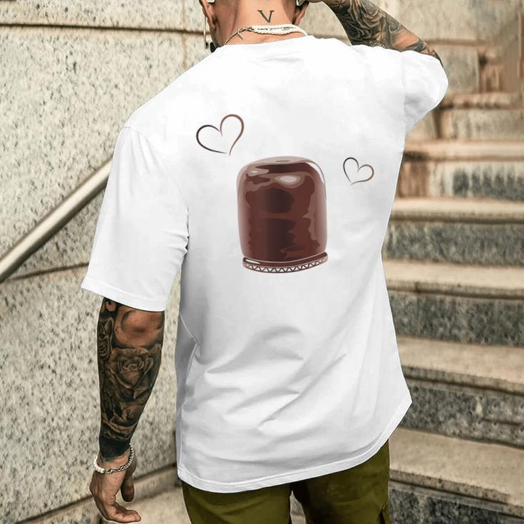 Lustiges Pudding-Liebhaber Kurzärmliges Herren-T-Kurzärmliges Herren-T-Shirt, Herziges Motiv für Fans Geschenke für Ihn
