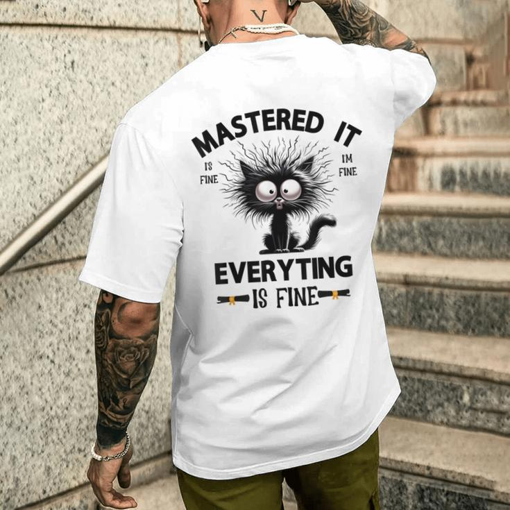 Masters Mastered It Graduate Master Degree Graduation Men's T-shirt Back Print Gifts for Him