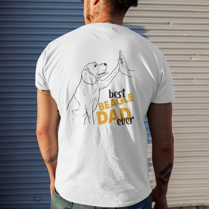 Mens Best Beagle Dad Ever Beagle For Men Beagle Daddy Mens Back Print T-shirt Gifts for Him