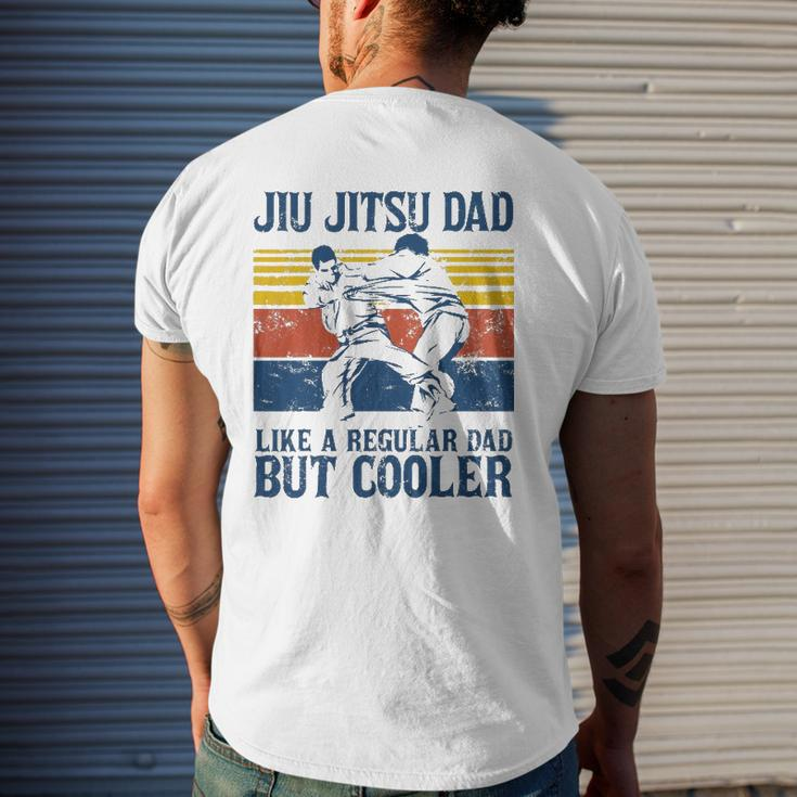Mens Father’S Day Jiu Jitsu Dad Training Father Vintage Mens Back Print T-shirt Gifts for Him