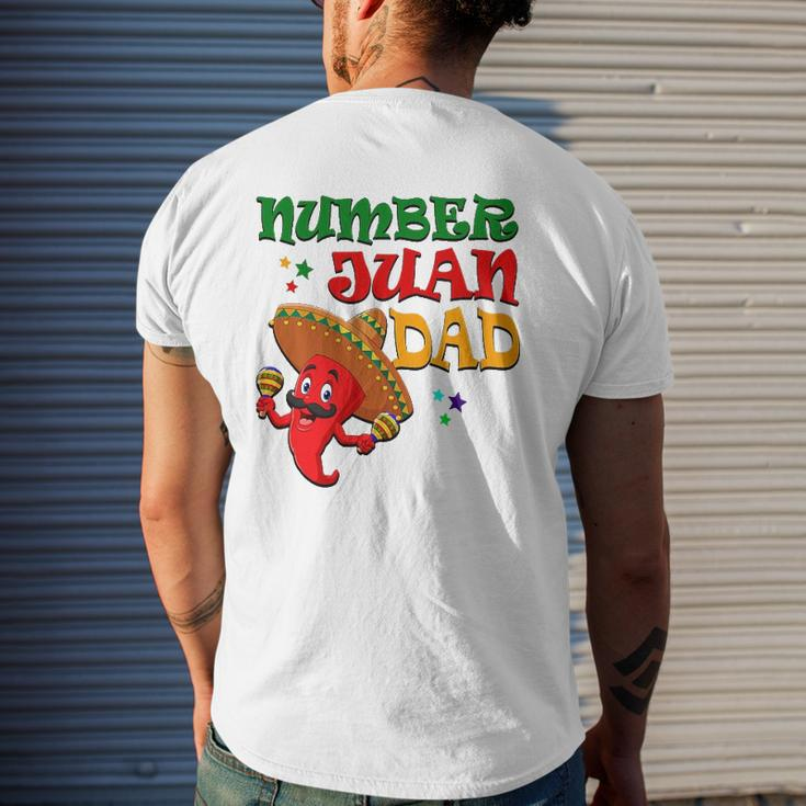 Mens Numbers Juan Dad Spanish Dad Best Dad Ever Mexican Mens Back Print T-shirt Gifts for Him