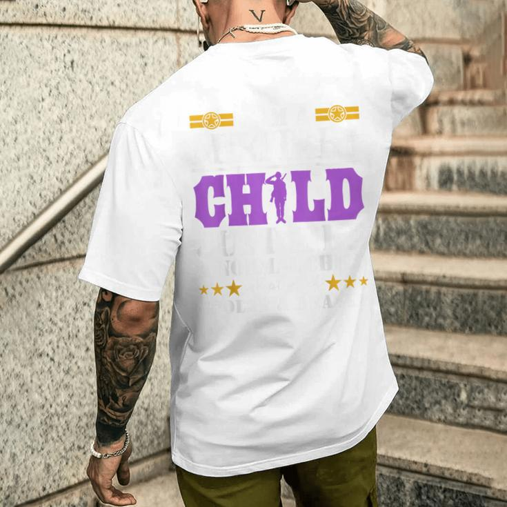 I Am A Military Child Purple Up For Military Child Month Men's T-shirt Back Print Gifts for Him