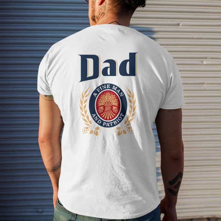 Miller Lite Dad A Fine Man And Patriot Father S Day Shirtsc Mens Back Print T-shirt Gifts for Him