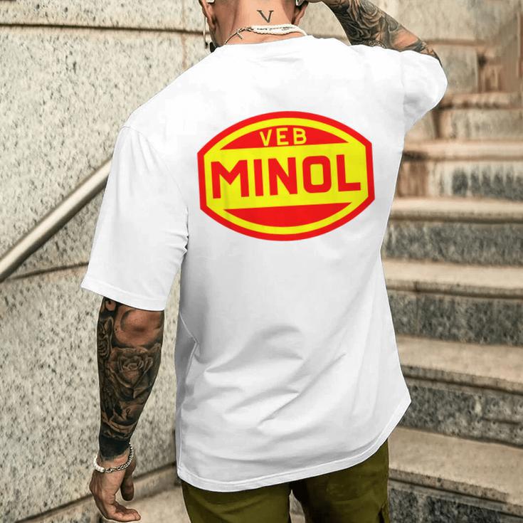 Minol Veb Folkseigenen Berieb Minol T-Shirt mit Rückendruck Geschenke für Ihn