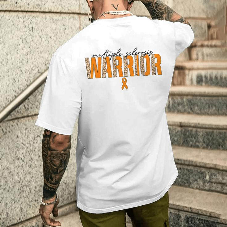 Multiple Sclerosis Warrior Ms Multiple Sclerosis Awareness Men's T-shirt Back Print Gifts for Him