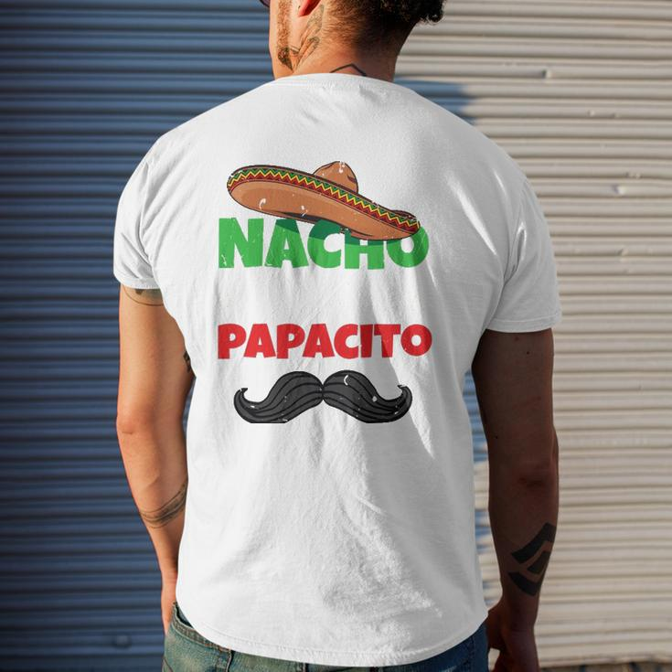Nacho Average Papacito Mexican Father Day Apparel Latino Dad Mens Back Print T-shirt Gifts for Him