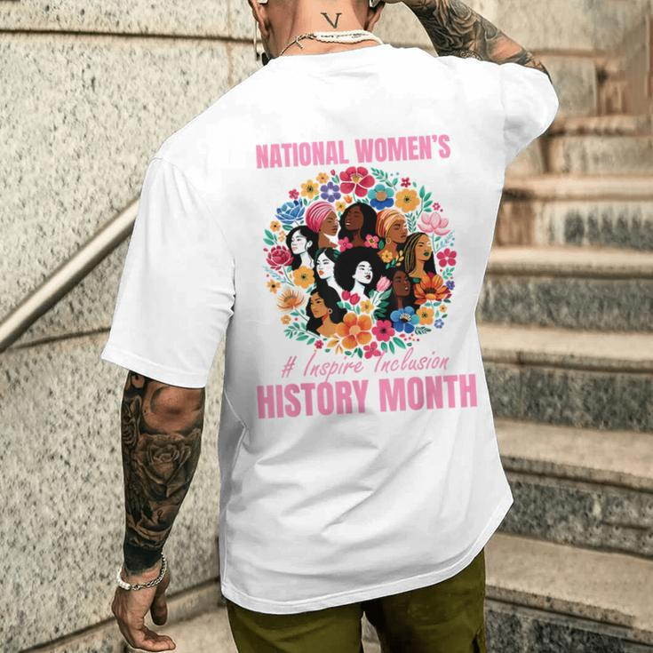 National Women's Day 2024 Inspire Inclusion History Month Men's T-shirt Back Print Gifts for Him