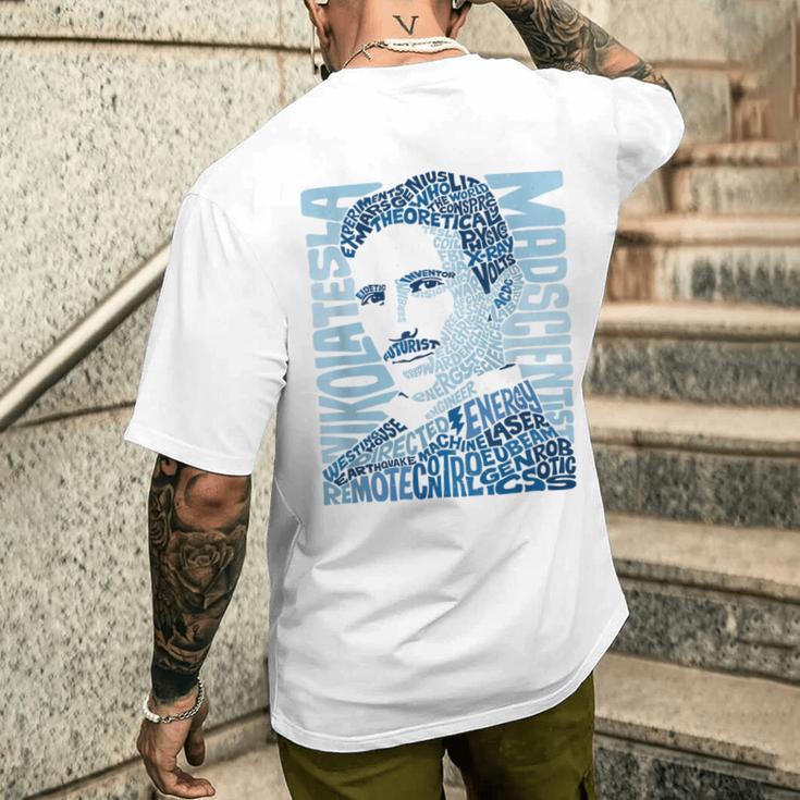 Nikola Tesla Illustration Por Glitschika s Camiseta Hombre Estampado Espalda Regalos para él