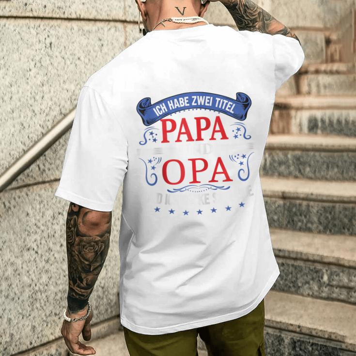 Opa Atertag Papa Spruch Grossvater Geburtstag Kapuzenjacke T-Shirt mit Rückendruck Geschenke für Ihn